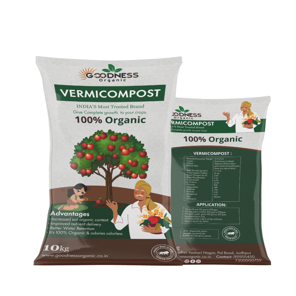 Buy Vermicompost 1Kg , Vermicompost 2kg, Vermicompost 5kg and Vermicompost 10kg Packs